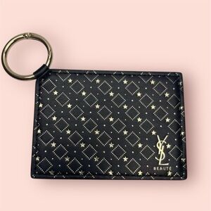 YSL Saint Laurent Beaute Black and Gold Mirror Keyring
